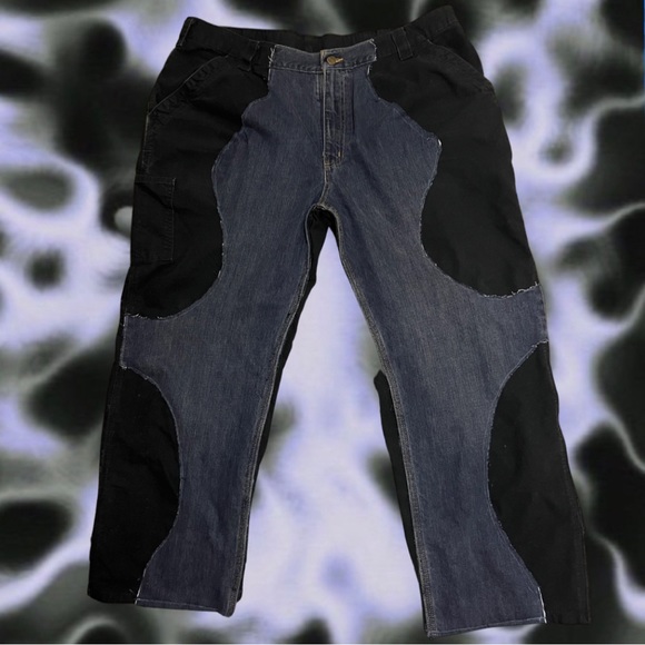 custom carhartt embroidered pants/jeans - Picture 1 of 2